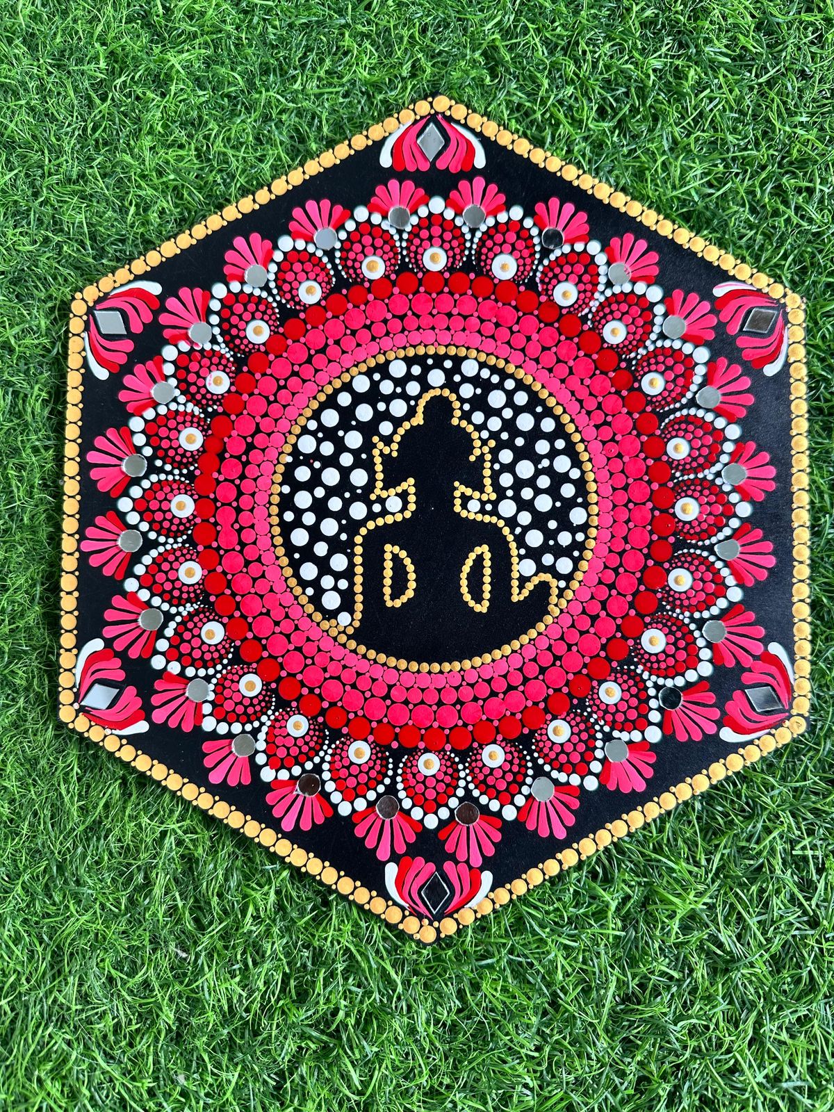Blue Decorative Mirror Frame Mandala