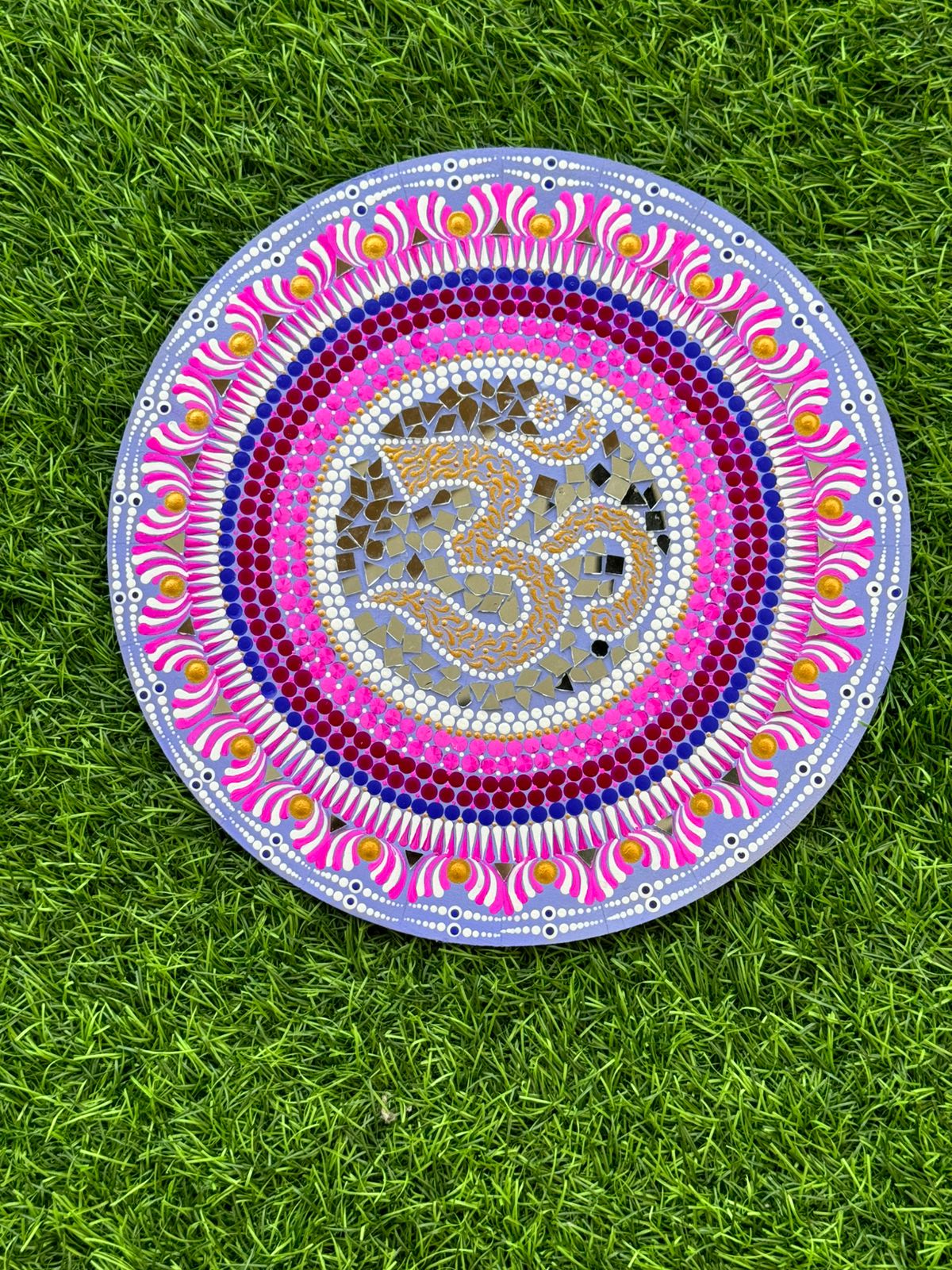 Intricate Red & Black Dot Mandala
